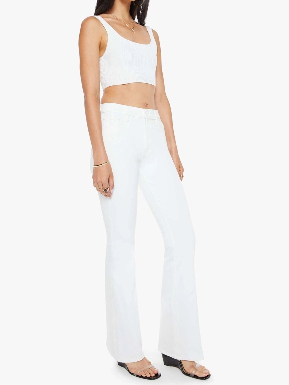 MOTHER Superior The Weekend Flare Jeans in Totally Innocent Size 27 - Picture 16 of 16
